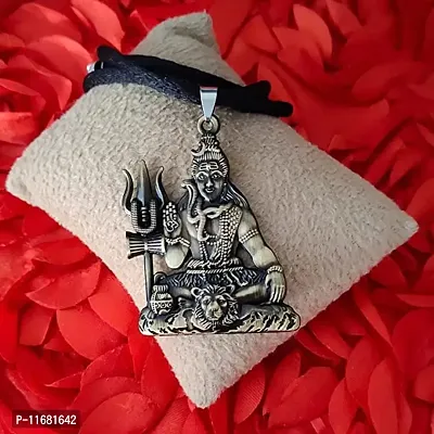AFH Lord Shiv Mahadev Bholenath Bronze Locket With Cord Chain Pendant for Men and Women-thumb3