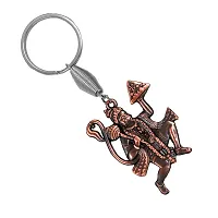 Flying Hanuman Sanjeevani Copper Metal keychain for Men and Women-thumb2