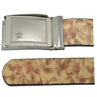 Faynci Quality Collection of Multicolor Synthetic Leather Star Design Belt with Auto Lock Buckle (SILVER)-thumb1