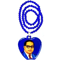 AFH Lord Buddha With Babasaheb Apple Shape Blue Bhim Mala Pendant Necklace Chain For Men And Women-thumb2