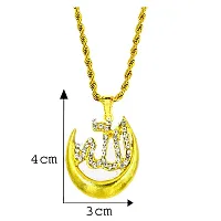 AFH Cubic Zirconium Islamic Allah Symbol Pendant Necklace Chain For Men,Women-thumb1