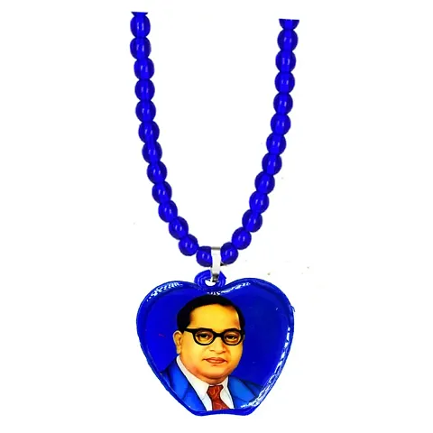 AFH Babasaheb Ambedkar Blue Bhim Mala Pendant Necklace Chain For Men And Women