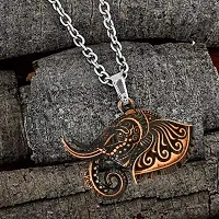 Elephant Head Lucky Charm Religious Copper Zinc Metal Pendnet Link Chain for Men,Women-thumb2