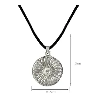 AFH Religious Buddhist Silver Locket With Cord Chain Pendant for Men and Women-thumb1