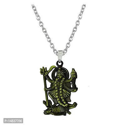 Goddess Maa Kali Mahakali Religious Bronze Zinc Metal Pendnet Link Chain for Men,Women-thumb0