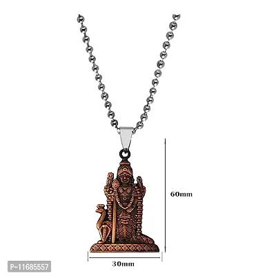 AFH South Indian Lord Murugan Kartikeya Tamil Om VEL Copper locket with stainless Steel Chain Pendant-thumb2