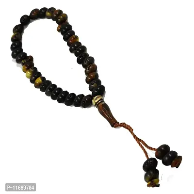 AFH Tasbih Stone Allah Muhammad Beads 10 mm Muslim Prayer Brwon Mala Gifting for Eid Ramadan-thumb0