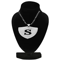 AFH Stainless Steel Silver Initial Charms Letter Alphabet S Necklace Pendant Universal Gift For Men And Women-thumb2