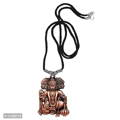 AFH Lord Panchamukhi Hanuman Copper Locket With Cord Chain Pendant for Men and Women