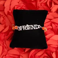 AFH Trendy New Best Friend Orange Silver Decorative Beads Decorative Frendship Gift Bracelet For Boys And Girls-thumb2