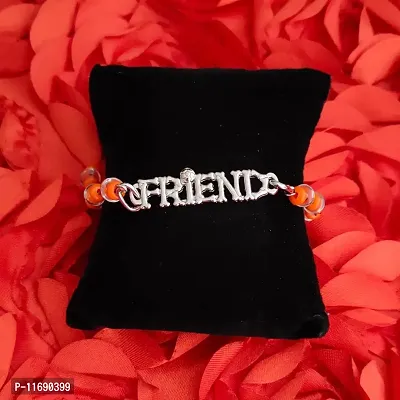 AFH Trendy New Best Friend Orange Silver Decorative Beads Decorative Frendship Gift Bracelet For Boys And Girls-thumb3