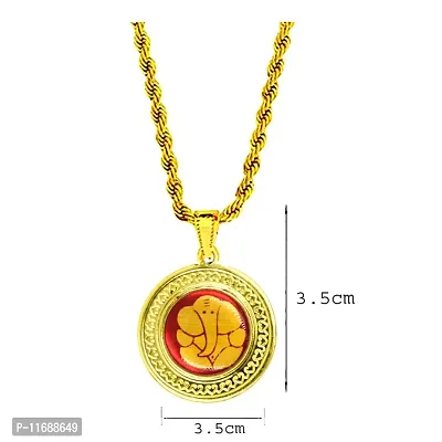 AFH Lord Asta Ganesh Locket With Rope Brass Chain Pendant For Men,Women-thumb3