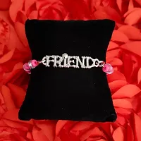 AFH Trendy New Best Friend Pink Silver Decorative Beads Decorative Frendship Gift Bracelet For Boys And Girls-thumb2