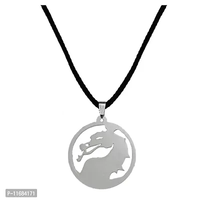 AFH World of Warcraft Dragon Silver Stainless Steel Cord Chain Pendant For Men And Women