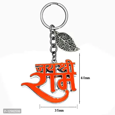 Jay Shree Ram Red Lucky Leaf Charm Key Chain for Men and Women-thumb2