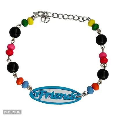 AFH Friend Design Onyx Crystal Beads With Lobster Clasp blue Decorative Adjustable Frendship Bracelet For Boys And Girls
