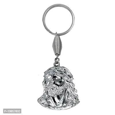 My Lord Jesus Face Gifting Silver Metal keychain for Men and Women