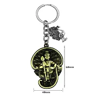 Lord Subramanya Swamy Peacock Charm Religious Bronze Keychain for Men and Women-thumb1