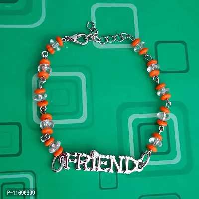 AFH Trendy New Best Friend Orange Silver Decorative Beads Decorative Frendship Gift Bracelet For Boys And Girls-thumb4