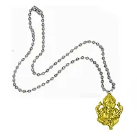 AFH Lord Ganesh gold plated pendent with Stainless Steel Chain for men, women-thumb1