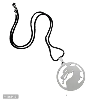 AFH World of Warcraft Dragon Silver Stainless Steel Cord Chain Pendant For Men And Women-thumb2