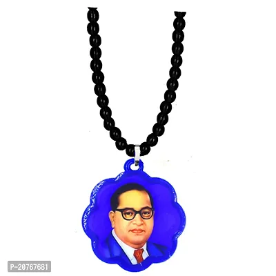 Babasaheb Ambedkar Black Bhim Mala Pendant Necklace Chain For Men And Women-thumb0