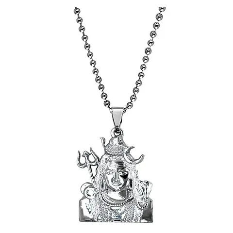 AFH Lord Mahadev Shiva Metal Pendant Necklace Chain For Men,Women