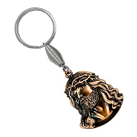 My Lord Jesus Face Gifting Copper Metal keychain for Men and Women-thumb2