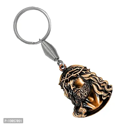 My Lord Jesus Face Gifting Copper Metal keychain for Men and Women-thumb3