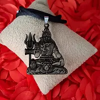 AFH Lord Shiv Mahadev Bholenath Grey Locket With Cord Chain Pendant for Men and Women-thumb2