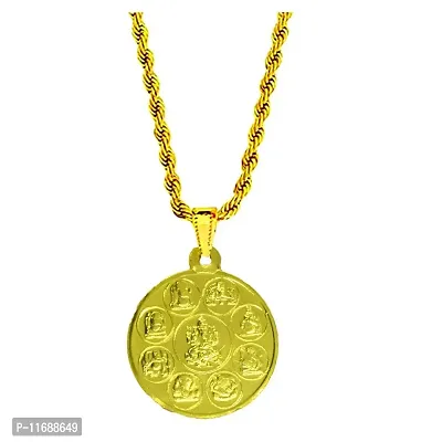 AFH Lord Asta Ganesh Locket With Rope Brass Chain Pendant For Men,Women-thumb2