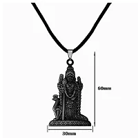 AFH South Indian Lord Murugan Kartikeya Tamil Om VEL Grey locket with Cord Chain Pendant-thumb1