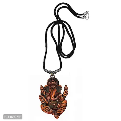 AFH Shiv Gauri Putra Ganesh Metal Copper Locket with Cord Chain Pendent for Men, Women