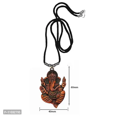 AFH Shiv Gauri Putra Ganesh Metal Copper Locket with Cord Chain Pendent for Men, Women-thumb2