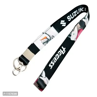 Faynci Quality Fabric Suzuki Bike Logo Hook Key Chain for Suzuki Lover-thumb2