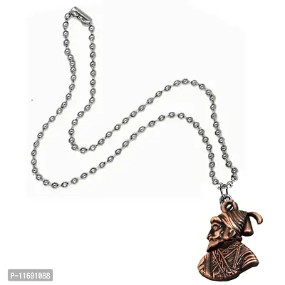 AFH Chatrapati Shivaj Maharaj Copper Plated Pendent with chain For Men And Women-thumb2