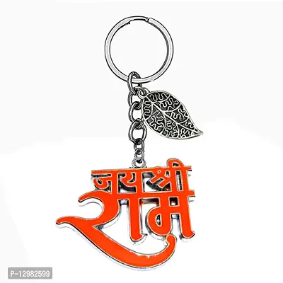 Jay Shree Ram Red Lucky Leaf Charm Key Chain for Men and Women-thumb0