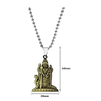 AFH South Indian Lord Murugan Kartikeya Tamil Om VEL Bronze locket with stainless Steel Chain Pendant-thumb1