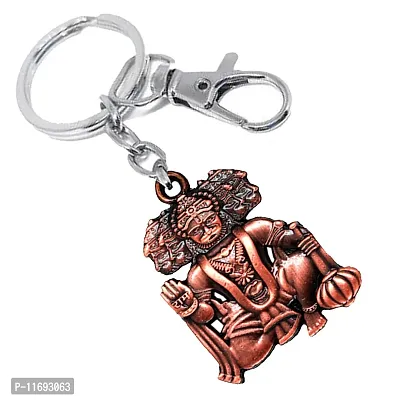 AFH Lord Panchamukhi Hanuman Copper Labster Charm Keychain for Men and Women-thumb2