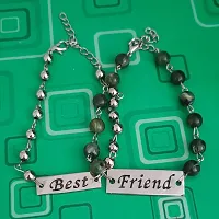 AFH Stylist Best friend Green Onyx Crystal Beads Couple Bracelet With Lobster Clasp Adjustable Frendship band Gifiting For Boys And Girls-thumb2