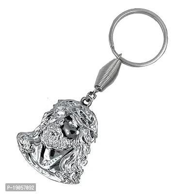 My Lord Jesus Face Gifting Silver Metal keychain for Men and Women-thumb3