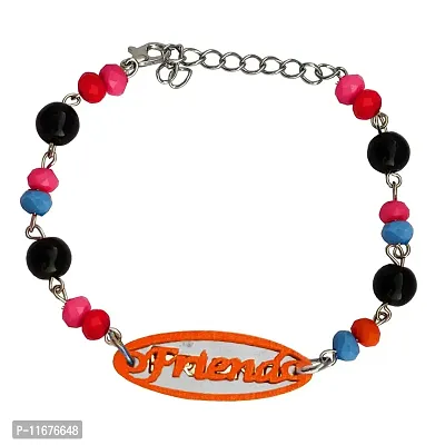 AFH Friend Design Onyx Crystal Beads With Lobster Clasp Orange Decorative Adjustable Frendship Bracelet For Boys And Girls