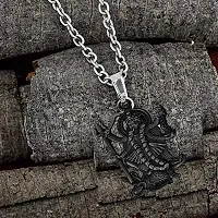 Goddess Maa Kali Mahakali Religious Grey Zinc Metal Pendnet Link Chain for Men,Women-thumb2