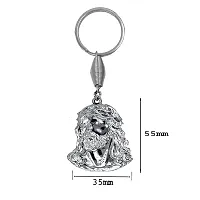 My Lord Jesus Face Gifting Silver Metal keychain for Men and Women-thumb1