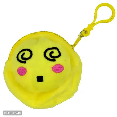 AFH Mini Pouch Key Chain, Zipper Wallet, Headphone Case Pouch, Yellow Coin Purse (AFH-I)-thumb0