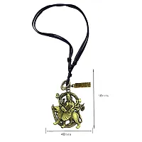 AFH Maa Durga Sherawali Mata Bronze Locket with Leather Cord Chain Pendant for Men and Women-thumb1