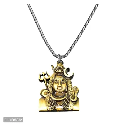 AFH Lord Shiva Bholenath Bronze locket with Snake Chain Pendant For Men,Women