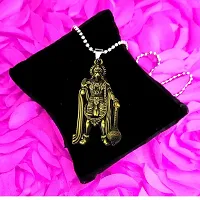 AFH Lord Hanuman Pawanputra Bajirang Bali Bronze Locket Stainless Steel Chain Pendant for Men and Women-thumb2