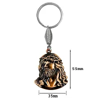 My Lord Jesus Face Gifting Copper Metal keychain for Men and Women-thumb1