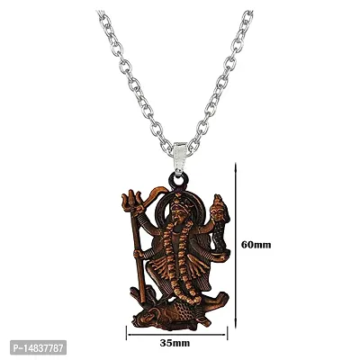 Goddess Maa Kali Mahakali Religious Copper Zinc Metal Pendnet Link Chain for Men,Women-thumb2